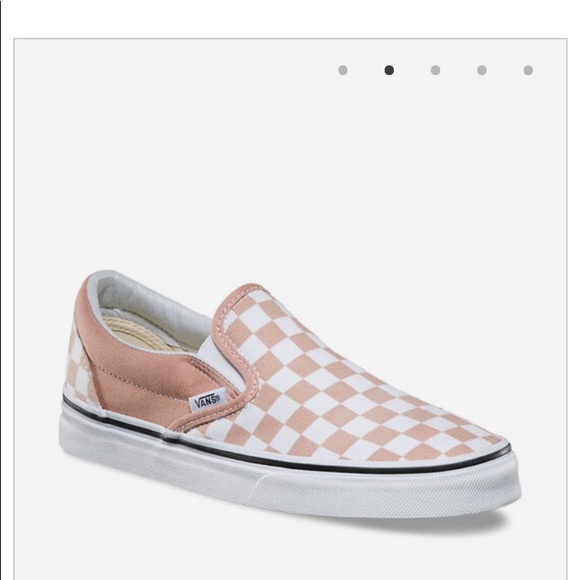 blush checkered vans